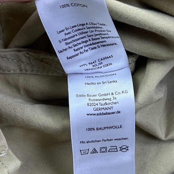 NWT Eddie Bauer Okanogan Hunting Shirt Mens 3XLT Beige Canvas Shooting Button Up - Picture 11 of 13